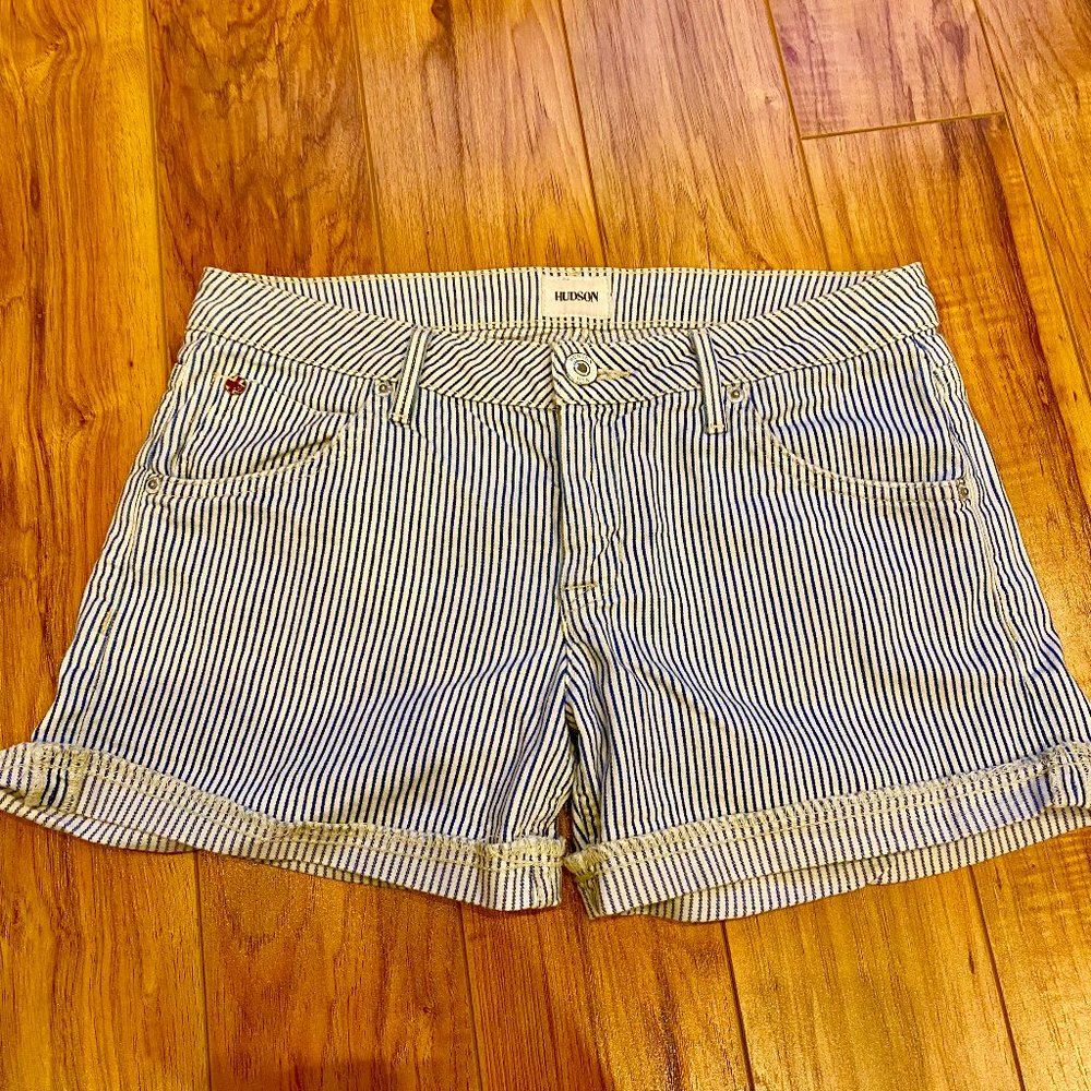 Hudson Jeans Denim Striped Shorts Size 27